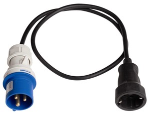 1 m. Convertisseur de prise CEE-TAC vers prise Schuko 2P+T IP44 (GSC 2300233) - Product Image 1