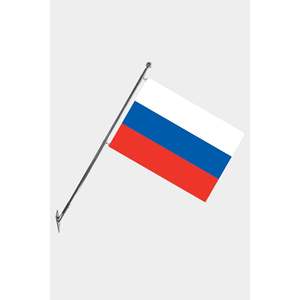 Ensemble de mât de drapeau télescopique russe avec techniques d'impression numérique sur mât mural, drapeaux et bannières en polyester - Product Image 1