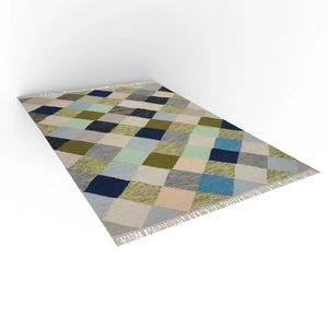 Alfombra Kilim de Lana Hecha a Mano con Patrón Abstracto, Ecológica, Apta para Mascotas, Multicolor, Tejido Plano para Sala de Estar - Product Image 6