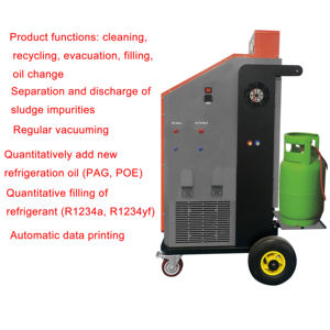 Automobile double système climatisation entièrement automatique R1234yf R134a réfrigérant <span class=keywords><strong>Recharge</strong></span> <span class=keywords><strong>gaz</strong></span> remplissage <span class=keywords><strong>voiture</strong></span> AC récupération Machine - Product Image 4