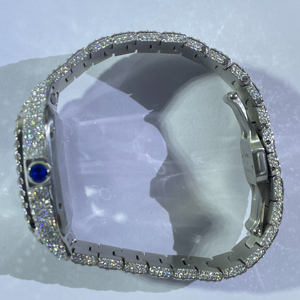 Montre squelette Buste Down Moissanite Diamond Watch Iced Out Moissanite Montre cloutée Cadeau pour homme - Product Image 2