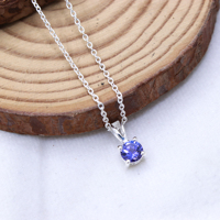 Pierre précieuse naturelle de Tanzanite de haute qualité, taille taillée, sertie à griffes, en argent sterling 925 plaqué or rose, certifiée IGI, cadeau de mariage tendance pour femme