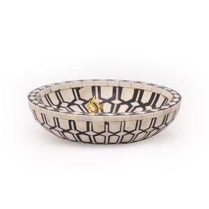 Bol de nourriture japonais au look unique plaqué or vintage blanc et or vadrouille travail Table à manger bol de mélange de nourriture à un prix abordable - Product Image 4