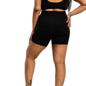 Shorts de Yoga con Paneles de Malla, Talla Grande, Cintura Alta, Tejido Elástico, Transpirable, Soporte para Ejercicio, Ropa Deportiva, Shorts de Gimnasio para Mujer - Product Image 6
