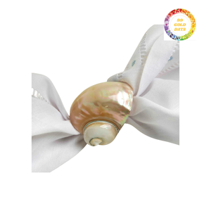 Elegante 99 Gold Data Seashell Servilleteros Shell pulido con estilo Angel - Product Image 2