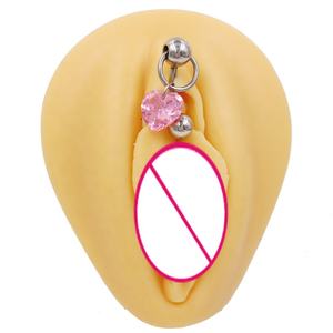 Gaby Jewelry <span class=keywords><strong>Piercing</strong></span> VCH en acier inoxydable 316L avec pierre décorative, forme de poignée de porte - Product Image 3