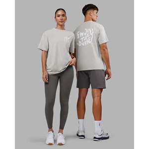 Oversized Washed Fitness <b>T</b>-<b>Shirt</b>-230g <b>Heavyweight</b> Cotton Boxy Compressed Fit - Product Image 1