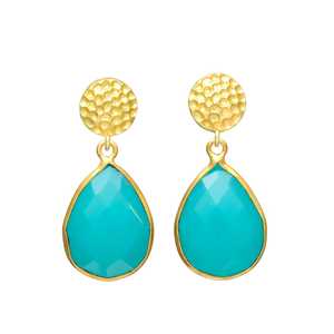 New Arrival Turquoise Gold Plated <b>Drop</b> <b>Earring</b> - Product Image 1