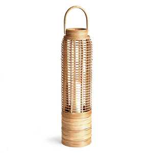 Cozy <b>Rattan</b> Tall <b>Lantern</b> Handwoven Wicker Candle Light Holder Cylindrical Design Natural Decorative Lighting For Home And Hotel - Product Image 5