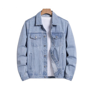 Veste en jean 100% coton de qualité supérieure pour homme, décontractée, unie, streetwear, coupe-vent, manches longues, exportée - Product Image 6