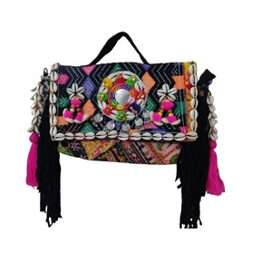 India Handcrafted Luxury Vintage Embroidery Clutch <b>Bag</b> <b>Women's</b> Cotton Banjara <b>Bag</b> Evening Shopping Custom Fashion Shoulder <b>Bags</b> - Product Image 1