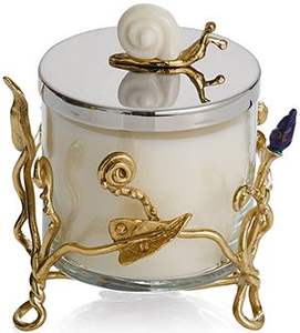 Tarro de vela de cera de soja Floral moderno con tapa de Metal y tapa de Metal a granel Premium decoración del hogar perfecto para decoración y regalo exportador indio - Product Image 2