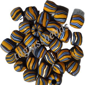 Mate Strip Matte Finish <b>Glass</b> <b>Beads</b> Indian Style for <b>Bracelet</b> Charms Loose Crystal Lampwork <b>Beads</b> Ready to Ship at Low Price - Product Image 1