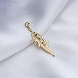 Mère Terre Corps Chakras Pierre Conception Charme Turc À La Main En Gros 925 Bijoux En Argent Sterling - Product Image 4