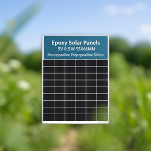 แผงโซลาร์เซลล์อีพ็อกซี่ 5V 0.5W 55X66MM ซิลิคอนโมโนคริสตัลไลน์โพลีคริสตัลไลน์ - Product Image 3