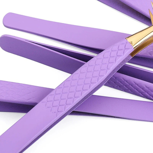 Las mejores puntas de fibra, pinzas profesionales para extensión de pestañas para un agarre perfecto de las pestañas, nunca se deslizan, punta recta - Product Image 4