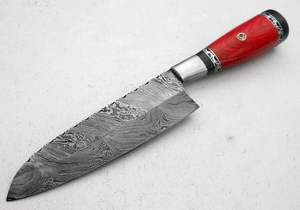 Cuchillo de chef profesional, cuchillo de cocina de acero de Damasco alto, afilado, duradero, mango de madera de espiga completa, herramienta de cocina - Product Image 2