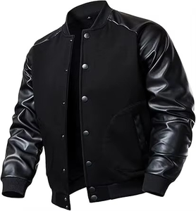 Classic High Street <b>Canvas</b> Quilted Varsity <b>Jacket</b> for <b>Men</b> Women Stylish School Sports Team Casual Streetwear - Product Image 5