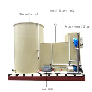Machine de traitement de l'eau qihanras, recirculation, équipement d'élevage de poissons ras, système d'aquaponie d'aquaculture