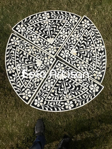 Mesa de centro artesanal Bela, Base de madera, parte superior de cristal triangular, diseño moderno para dormitorio, apartamento, decoración, almacenamiento - Product Image 4