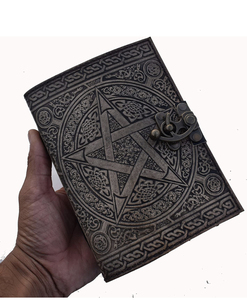 Vintage Retro Star Embossed Leather Journal Wedding Gust Mental Magic Prayer Writing Wellness Bullet Recipe Sketchbook Hardcover - Product Image 3