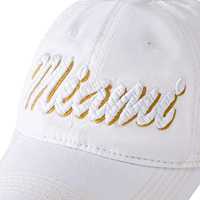 Topi Baseball 6 Panel Putih Custom Bordir 3D Bahan Katun Twill dengan Gesper Pengatur untuk Golf