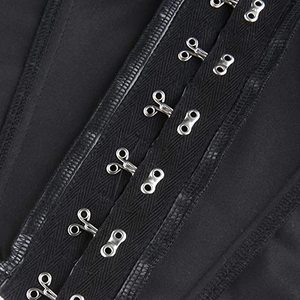 OEM New Fashion Women's Breathable Crop Top Shiny PU Leather Bodycon with Solid Tube and Sleeveless <b>Corset</b> Top - Product Image 4