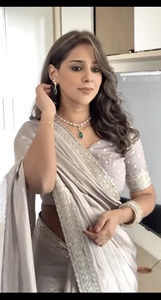 Exclusif à la mode Zari soie Banarasi Crush broderie Sari Designer indien ethnique mariée Saree pour adultes dernière tenue de fête - Product Image 5