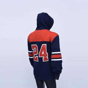 เสื้อฮู้ดฮอกกี้ผ้าขนแกะคุณภาพสูงผ้าทอลายทแยงมีฮู้ดสำหรับฤดูหนาวออกแบบได้ตามต้องการ - Product Image 5