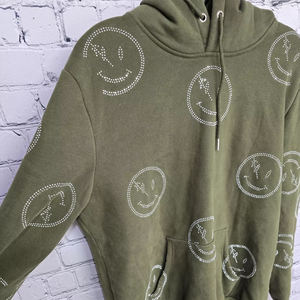 Sudadera con Capucha Personalizada para Hombre, 400 Gsm, con Cristales y Diamantes, Estilo Casual, con Pedrería Brillante, para Invierno - Product Image 3