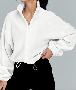 Chaquetas de Forro Polar para Mujer, Sudaderas Extra Grandes con Cierre, Ropa de Invierno, Manga Larga, Estilo Corto, Sherpa, Atuendos de Otoño, Moda - Product Image 1