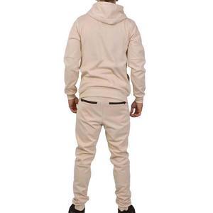 Conjuntos personalizables de dos piezas para hombre, holgados y cómodos, de color sólido, con capucha, cremallera y pantalones de chándal, chándales de algodón para hombre - Product Image 6