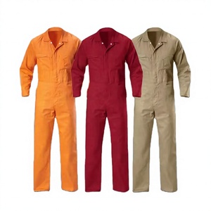 Wholesale High Quality 230 GSM Cotton Polyester Cargo Pocket Safety Coveralls Hi Vis Reflective Industrial Workwear Factory - Product Image 4