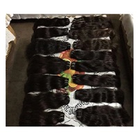 Extensions de cheveux humains brésiliens vierges Hamson Super Double Drawn Remy, trame double cousue à la machine, 100g, non traités, cuticules alignées