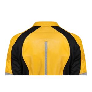 Blouson de moto en cuir véritable imprimé pour femme, coupe-vent, qualité supérieure, sur mesure, élégant, hiver, 100% cuir véritable - Product Image 6