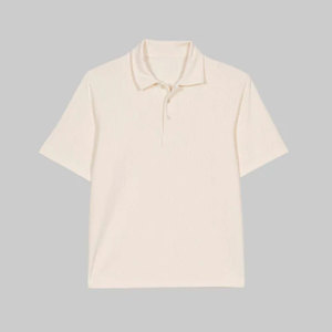 Polo en coton pour homme, coupe classique, décontracté, pour le travail, polo en coton texturé à manches courtes pour homme - Product Image 5