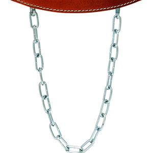 Gimnasio profesional Entrenamiento físico Levantamiento de pesas Cinturón de inmersión de cuero con logotipo personalizable Características Cadena de acero - Product Image 4