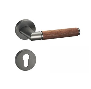 Ensemble de verrouillage de poignée de porte en laiton noir mat de style moderne acier de qualité supérieure aluminium en alliage de zinc pour porte de chambre à coucher - Product Image 6