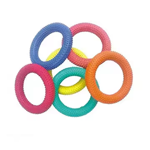 Ensemble de bagues en caoutchouc de couleurs assorties durables Tennikoit Quoits Anneaux de fitness ronds et unis pour les activités sportives et amusantes - Product Image 3