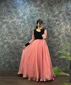 Purple Fancy Designer Casual Wear Georgette vestido con Dupatta Indian Girls Wear Listo para usar Venta al por mayor Surat Low Range - Product Image 6