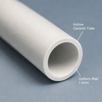 Tubo de Cerámica de Alúmina al 75%, DE 10 mm, DI 7 mm, 100 mm, Tubo de Protección para Termopar, Aislamiento de Alta Temperatura