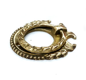 Laiton tiroir anneau tirer poignée placard porte meubles Antique coquille Vintage armoire boutons tiroir poignée-ensemble de 4 pièces - Product Image 3