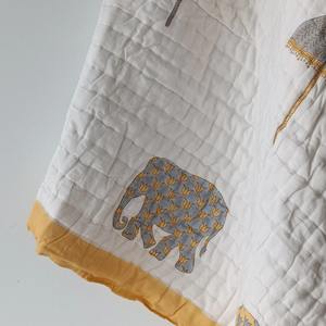 100% algodón Jaipuri bloque estampado acolchado lujo indio Jaipuri bloque estampado edredón Algodón hecho a mano Floral edredón - Product Image 6