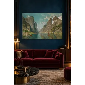 Impression sur toile du fjord norvégien de Fida Adelsteen Normann - Product Image 1