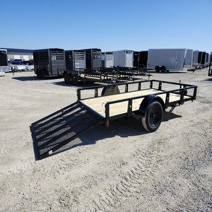 6x12 2026 Rice <b>Trailers</b> 76x12 Single Axle Utility <b>Trailer</b> with 5FT Mesh Gate Lawn Equipment Landscape <b>Trailer</b> For Sale - Product Image 1
