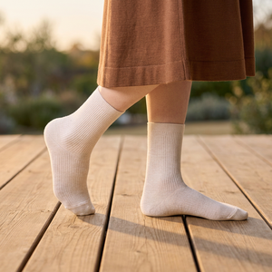 Chaussettes en coton mélangé pour femmes, chaussettes décontractées côtelées tricotées, vente en gros 83 - Product Image 1