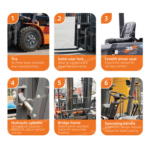 Montacargas de Bajo Precio de 3, 4, 5, 6, 7 y 8 Toneladas con Mástil para Contenedores, de Alta Resistencia, con Elevadores Diésel Opcionales - Product Image 6