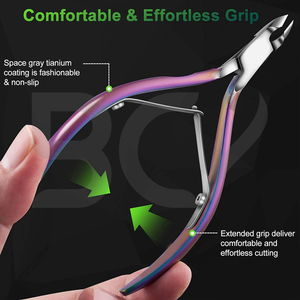 Precio al por mayor Pinza de cutículas de acero inoxidable Extremadamente afilada Agarre fácil Producto personalizado Pinza de uñas para cutículas - Product Image 3