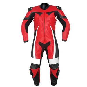 Traje de moto de cuero de equipo de carreras de alto rendimiento armadura de seguridad reforzada traje de moto de cuero - Product Image 5