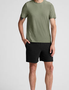 เสื้อยืดแขนยาวสำหรับผู้ชายเสื้อยืดคอกลมผ้าถักสองชั้นผ้าโพลีเอสเตอร์/ ผ้าฝ้ายซีดจาง - Product Image 4